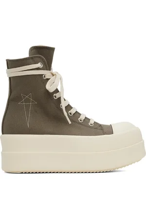 Rick Owens Baskets grises à plateforme - Porterville