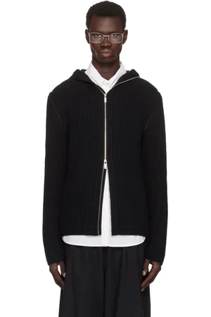 Helmut Lang Pull à capuche de style passe-montagne Safety noir