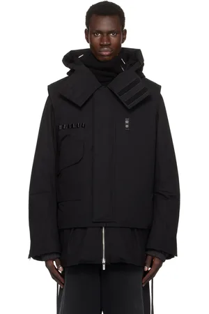 Helmut Lang Ensemble de veste et blouson matelassé Arctic noirs rembourrés en duvet