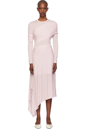 Helmut Lang Robe longue Protection rose