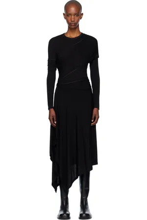Helmut Lang Robe longue Protection noire