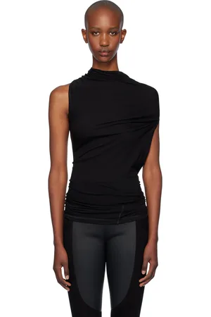 Helmut Lang Débardeur sans manches drapé noir