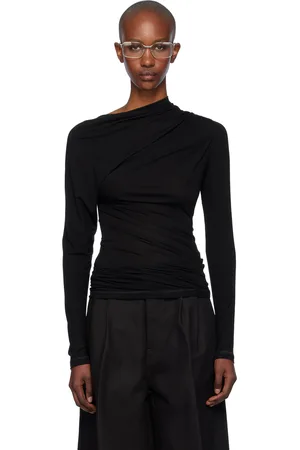 Helmut Lang T-shirt drapé noir