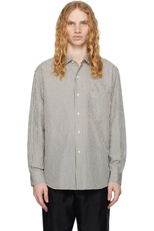 Kaptain Sunshine Chemise blanc et noir à col classique