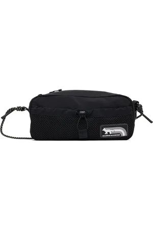 Maison Kitsuné Sac noir à écusson à logo de renard Flash