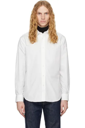 Auralee Chemise blanche en toile oxford de coton Finx