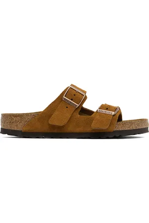 Birkenstock Sandales Arizona brun clair à semelle intérieure en suède