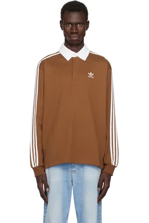 adidas Polo de rugby brun - Adicolor