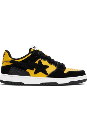 BAPE Baskets Sk8 #2 jaune et noir à étoiles emblématiques