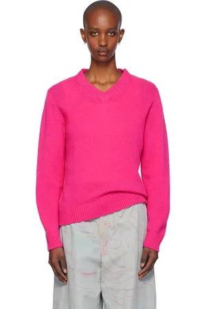 THE ELDER STATESMAN Pull Monterey rose à col en V