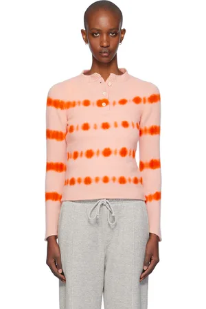 THE ELDER STATESMAN Pull de style henley rose à motif Rave