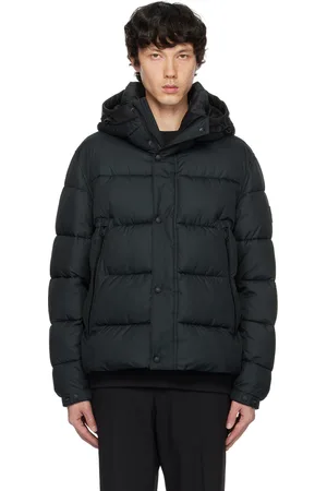 HUGO BOSS Blouson matelassé noir à coupe classique