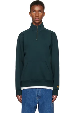 Carhartt Pull molletonné bleu à demi-glissière - Chase