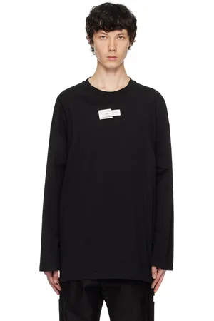 Feng Chen Wang T-shirt noir en jersey à deux cols