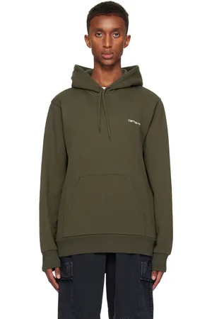 Carhartt Pull à capuche kaki à logo Script brodé