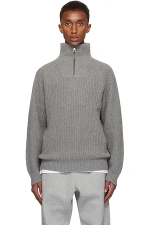 Carhartt Pull Marlon gris à demi-glissière
