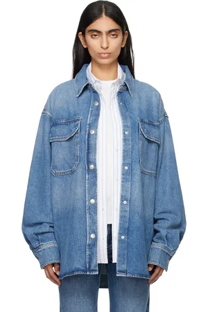 AGOLDE Chemise Camryn bleue en denim