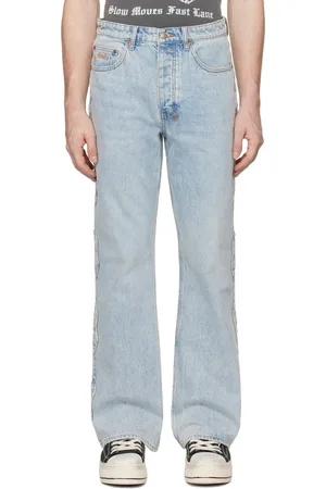KSUBI Jean Bronko bleu à appliqués de style western