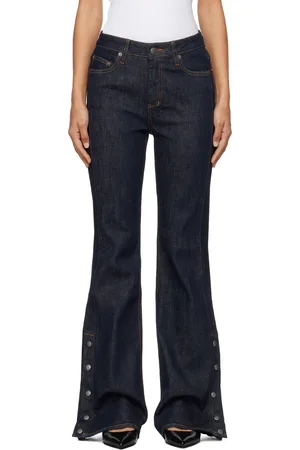 KSUBI Jean Soho bleu marine à boutons-pression