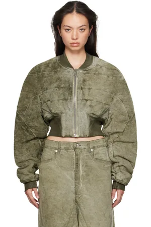 Rick Owens Blouson aviateur Collage kaki - Porterville