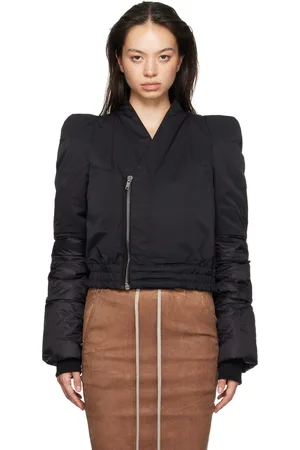 Rick Owens Blouson aviateur noir à épaules Metro - Porterville
