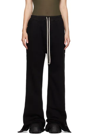 Rick Owens Pantalon de détente noir à fentes à boutons-pression - Porterville