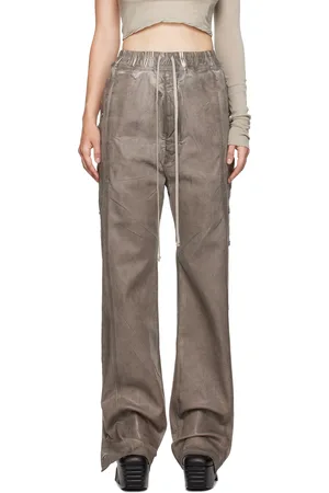 Rick Owens Jean gris à fentes boutons-pression