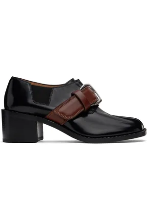 Maison Margiela Derbys de ville militaires noirs à bout Tabi