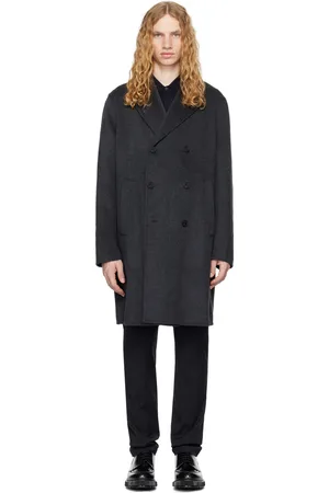 THEORY Manteau noir en melton