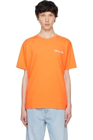 Balmain T-shirt décontracté orange à logos brodés