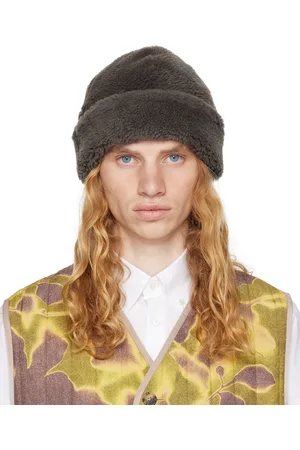 Paul Smith Bonnet gris en peau retournée