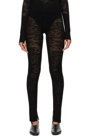 MARIA MCMANUS Legging noir en dentelle