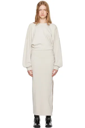 Isabel Marant Robe midi Salomon beige