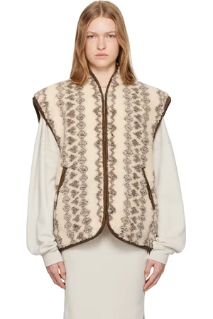 Isabel Marant Veste Maximilia blanc cassé et brun