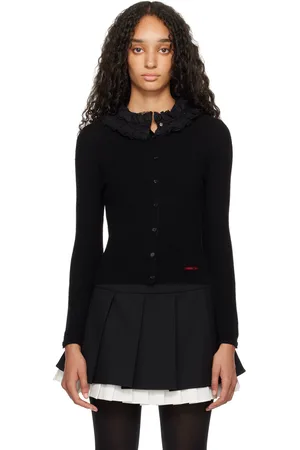 Shushu/Tong Cardigan noir à garniture à l