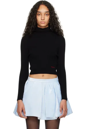 Shushu/Tong Pull à capuche noir en tricot