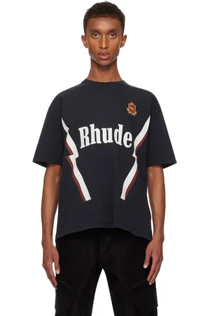 Rhude T-shirt noir à col ras du cou et à images d
