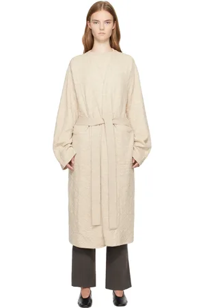 Lauren Manoogian Cardigan long beige à motif texturé