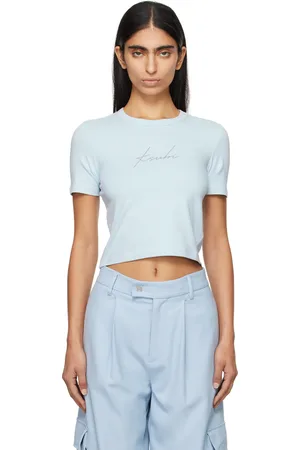 KSUBI Micro t-shirt bleu à logo calligraphié