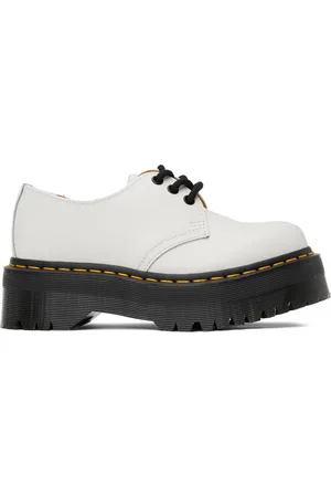 Dr. Martens Derbys 1461 blancs à semelle Quad