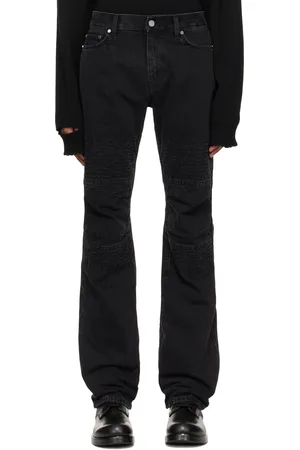 Helmut Lang Jean de travail de style motard noir