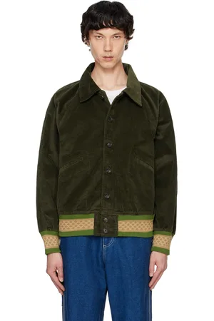 BODE Blouson aviateur Peerie Banbury kaki en velours côtelé