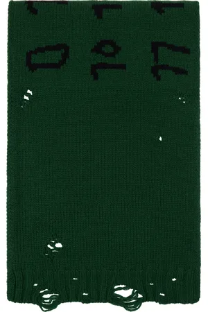 Maison Margiela Écharpe verte à logo numérique