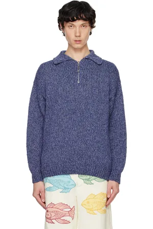 BODE Polo bleu en mélange