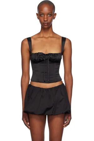 Miaou Haut de style corset Agnes noir