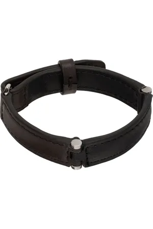 DRIES VAN NOTEN Bracelet brun et noir en cuir
