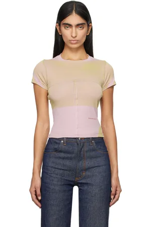 ECKHAUS LATTA Micro t-shirt rose à panneaux