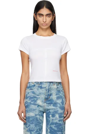 ECKHAUS LATTA Micro t-shirt blanc à panneaux