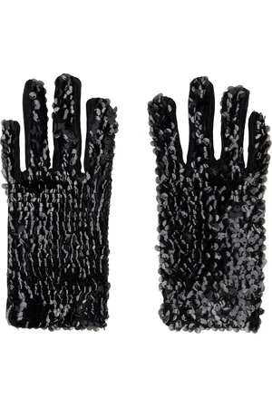 Anna Sui Gants courts noirs à paillettes