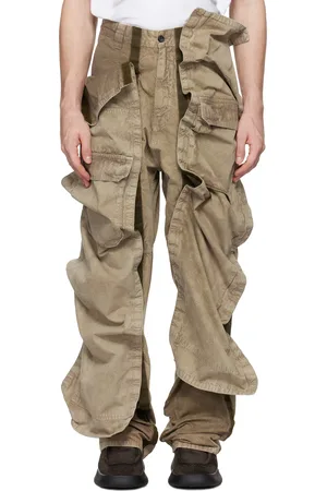 Y / PROJECT Pantalon cargo kaki à panneaux à Velcro